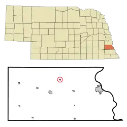 Location of Otoe, Nebraska