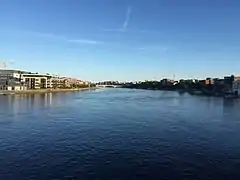 Otra river between Lund (left) and Kvadraturen (right)