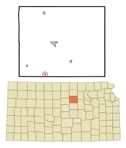 Location within Ottawa County and Kansas