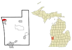 Location of Ferrysburg within Ottawa County, Michigan