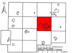 Location of Ottawa Township in Putnam County