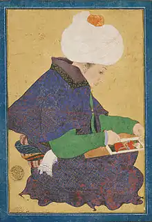 Portrait of a painter during the reign of Ottoman Sultan Mehmet II