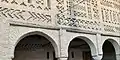 Typical brick decorations on a facade in the Medina of Tozeur