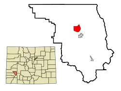 Location of the Loghill_Village CDP in Ouray County, Colorado.