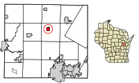Location of Black Creek in Outagamie County, Wisconsin.