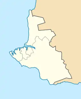 Map showing the location of Cape Fiolent Nature Reserve