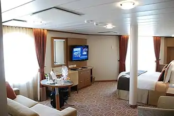 A luxury suite aboard the Celebrity Equinox
