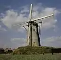 The mill is built on an artificial hill