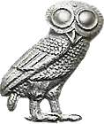 Owl of Athena, patron of  Athens of
