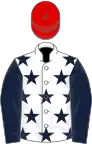 White, Dark Blue stars and sleeves, Red cap