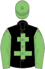 Black, light green cross of lorraine, sleeves and cap