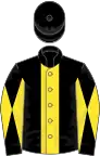 Black, yellow stripe, diabolo on sleeves