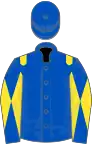 Royal blue, yellow epaulets, diabolo on sleeves