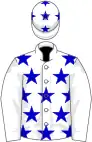 White,blue stars on body and cap