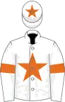 White, Orange star, armlets and star on cap