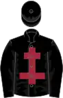 Black, maroon cross of lorraine