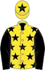 Yellow, black stars, black sleeves, black star on cap