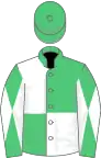 Emerald Green and White (quartered), diabolo on sleeves