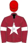 Maroon, white star and armlets, red cap