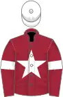 maroon, white star, white armlets and cap