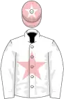 White, pink star, pink cap, white star