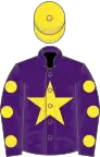 Purple, Yellow star, Purple sleeves, Yellow spots, Yellow cap