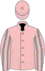 Pink, grey striped sleeves