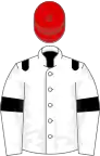 White, black epaulets and armlets, red cap
