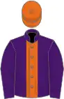 Purple, orange stripe and cap