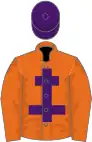 Orange, purple cross of lorraine, purple cap