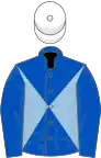 ROYAL BLUE and LIGHT BLUE DIABOLO, royal blue sleeves, white cap