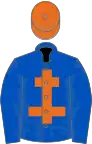 Royal blue, orange cross of lorraine, orange cap