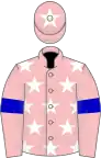 Pink, white stars, blue armlets, white star on cap