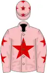 Pink, red star, stars on sleeves and cap