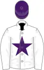 White, purple star and cap