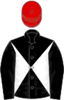BLACK and WHITE DIABOLO, black sleeves, red cap