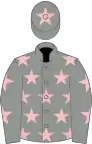 Grey, pink stars and star on cap