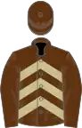 Brown, Beige chevrons on body