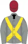 Grey, yellow cross-belts, maroon cap