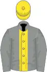 Grey, yellow stripe and cap