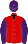 Red, Purple sleeves and cap