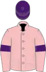 Pink, Purple armlets, Purple cap