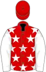 Red, white stars and sleeves, red cap