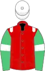 Red, White epaulets, Emerald Green sleeves, White armlets and cap