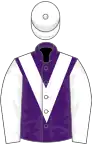 Purple, White chevron, sleeves and cap