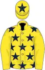 Yellow, dark blue stars on body, star on cap