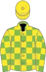 Light Green and Yellow check, Yellow cap