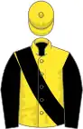 Yellow, black sash and sleeves