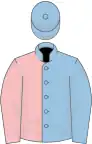 Light Blue and Pink (halved), light Blue cap