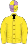 Yellow, Yellow and Purple quartered cap